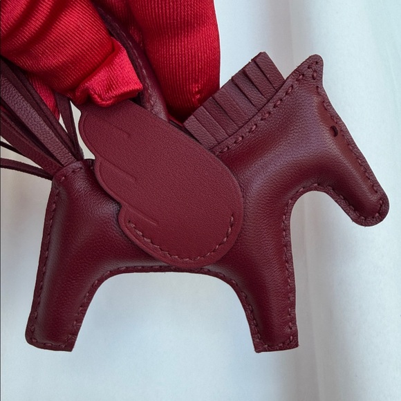 HERMES Rodeo bag accessory charm small size Rouge Grenat BNIB. New. Full set - Picture 6 of 13
